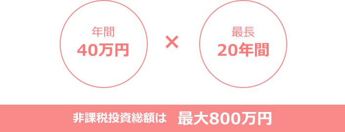 非課税投資総額は最大800万円